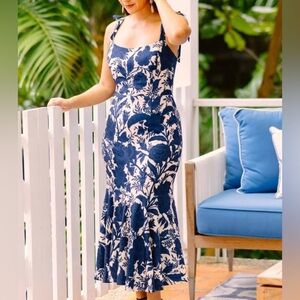 NWT Mestiza Blue & White Floral Dress Size 4